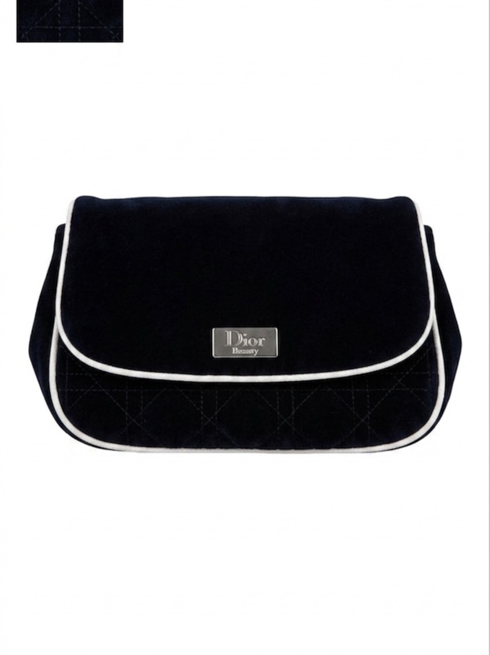 Dior Beauty Black Pouch with Cream Trim
